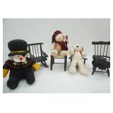 Collectible Teddy Bears and Wooden Furniture