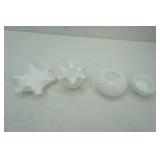 Vintage Fenton White Milk Glass Hobnail Pieces