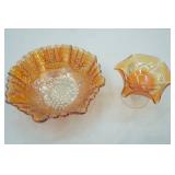 Vintage Iridescent Marigold Carnival Glass Pieces