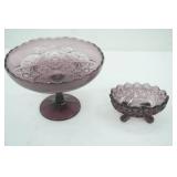 Vintage Amethyst Purple Pressed Glass Pieces