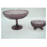 Vintage Amethyst Purple Pressed Glass Pieces