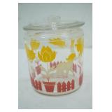 Vintage 1940s/1950s Anchor Hocking Nursery Glass Canister Jar w/Lid