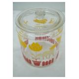 Vintage 1940s/1950s Anchor Hocking Nursery Glass Canister Jar w/Lid