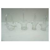 4ct Vintage Crystal Baskets