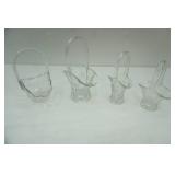 4ct Vintage Crystal Baskets