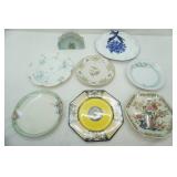 Vintage Collectors Porcelain Plates and Napkin Holder