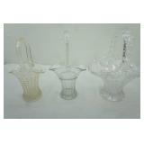 3ct Vintage Crystal Baskets