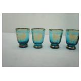 Vintage Czech Genuine Jeweled Bohemia Murmac Decanter and Glass Set