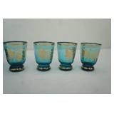 Vintage Czech Genuine Jeweled Bohemia Murmac Decanter and Glass Set