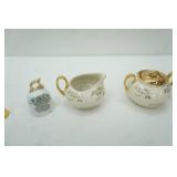 Vintage 22k gold 50th anniversary creamer and sugar