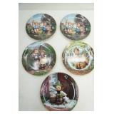5ct Vintage Collectors M.J. Hummel Plates. Numbered