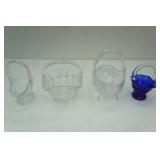 4ct Vintage Glass Baskets