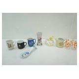 Vintage China watering can planter, ceramic duck planter and other collectible ceramic pieces