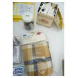 Sewing Hot Iron Transfers, Needle point kit, buttons and other sewing supplies