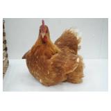 Taxidermied Chicken and Vintage Wooden Crate