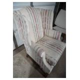 Queen Anne Style Wingback Armchair