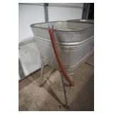 Vintage Reeves Double Wash Tub with hoses, on wheels, good condition