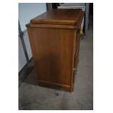 Oak Wood Cabinet w/swivel top (modeled after an old-fashioned ice box)