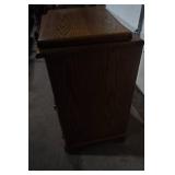 Oak Wood Cabinet w/swivel top (modeled after an old-fashioned ice box)