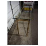 Glass top sofa table 15" x 52" x 27"