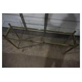 Glass top sofa table 15" x 52" x 27"