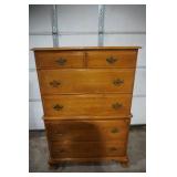 6 Drawer Wooden Dresser On Wheels