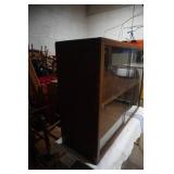 Vintage Wooden Cabinet with 2 sliding glass doors