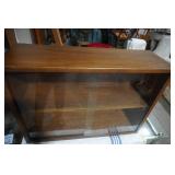 Vintage Wooden Cabinet with 2 sliding glass doors