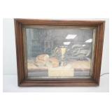 Vintage "Bread of Life" framed art print