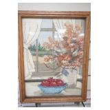 Framed Vintage Needlepoint 13.75"x10.75"