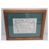 11"x 9" Serenity Prayer Framed and Matted