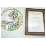 Standing Picture Frame, Stained Glass Window Hang, Dust if You Must Framed Poem