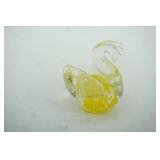 3.25"x3" vintage hand-blown art glass swan figurine