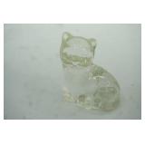 Vintage Action International Glass Cat Figurine 4" tall