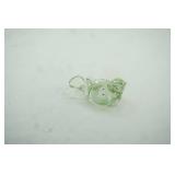 Vintage hand-blown art glass bird figurine. 2" tall by 3" long