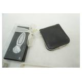 Vintage Pewter Schwans Coasters, shell clip, Small coin pouch