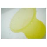 Vintage Vaseline Glass Sawtooth Candle Cup; Fenton Satin Custard Ruffled Vase