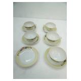 Vintage Fine China Tea Cups and Saucers. Set of 5 each
