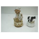 Vintage Ceramic Music Boxes