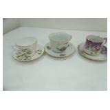 Collection of Vintage Tea Cups and Saucers