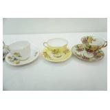 Collection of Vintage Tea Cups and Saucers