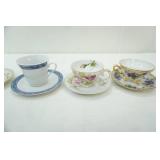 Collection of Vintage Tea Cups and Saucers