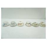 Collection of Vintage Tea Cups and Saucers
