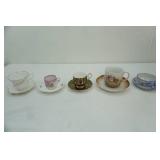 Collection of Vintage Tea Cups and Saucers