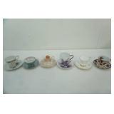 Collection of Vintage Tea Cups and Saucers
