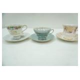 Collection of Vintage Tea Cups and Saucers