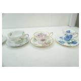 Collection of Vintage Tea Cups and Saucers