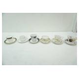Collection of Vintage Tea Cups and Saucers