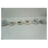 Collection of Vintage Tea Cups and Saucers