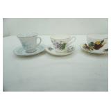 Collection of Vintage Tea Cups and Saucers